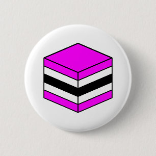 Liquorice All Sort - Magenta, White and Black 02 6 Cm Round Badge