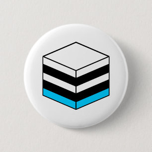 Liquorice All Sort - White, Blue and Black 6 Cm Round Badge