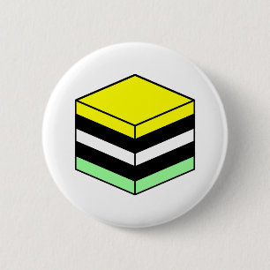 Liquorice All Sort - Yellow, Green, White & Black 6 Cm Round Badge