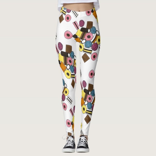 Liquorice Allsorts All Sorts Candy Candies Foodie Leggings (Front)
