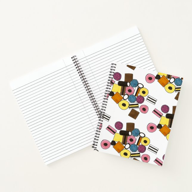 Liquorice Allsorts All Sorts Candy Shoppe Sweets Notebook (Inside)