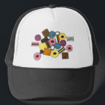 Liquorice Allsorts All Sorts Liquorice Candy Sweet Trucker Hat<br><div class="desc">Features an original marker illustration of an assortment of colourful liquorice "allsorts" candies.

This illustration is also available on other products. Don't see what you're looking for? Need help with customisation? Contact Rebecca to have something designed just for you.</div>