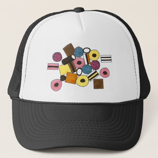 Liquorice Allsorts All Sorts Liquorice Candy Sweet Trucker Hat (Front)