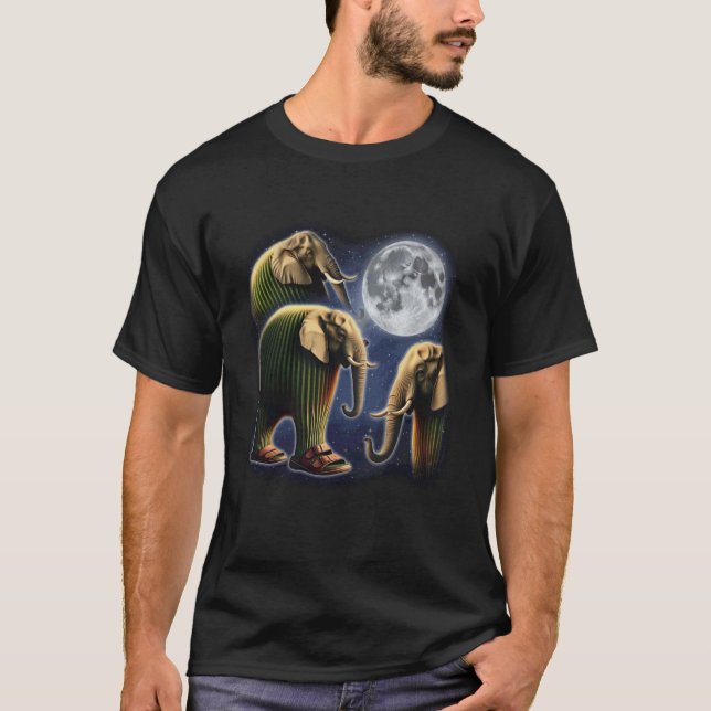 Lirili Larila Italian Brainrot Meme 3 Howling Moon T-Shirt (Front)