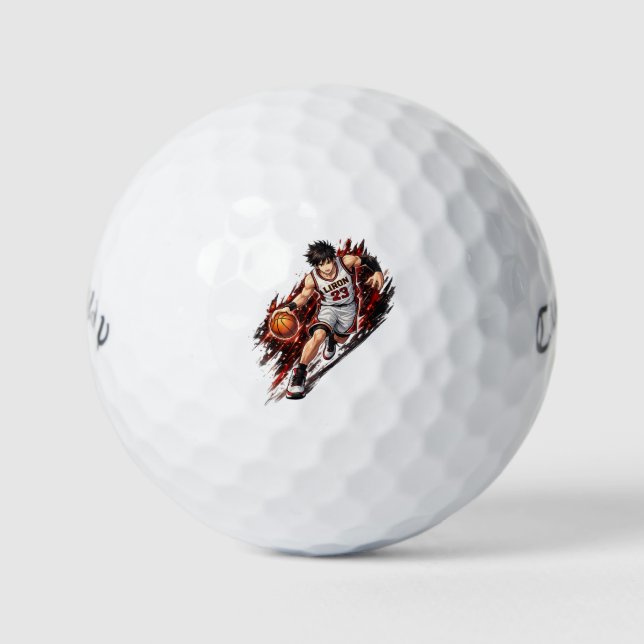 Liron #23 Anime Basketball  Golf Balls (Front)