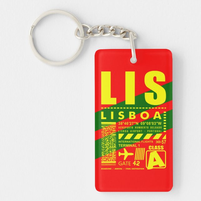 LIS Lisbon Airport Key Ring (Front)
