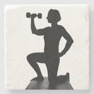 Lisa Carusone Weight Silhouette Stone Coaster