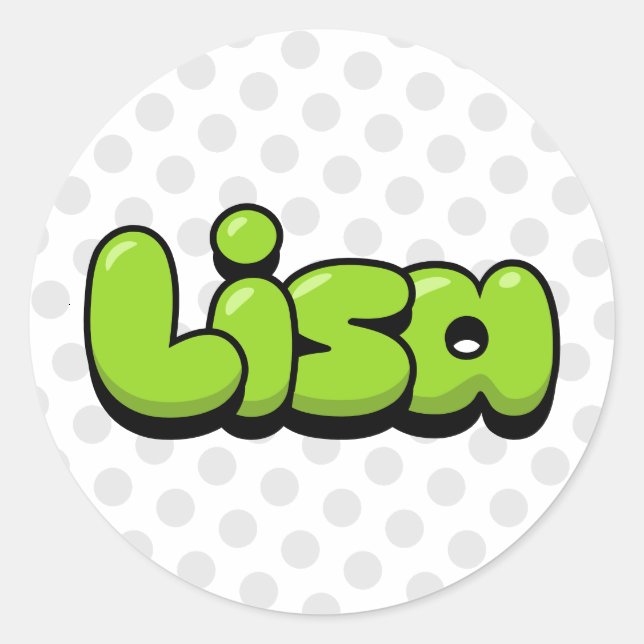 Lisa Classic Round Sticker (Front)