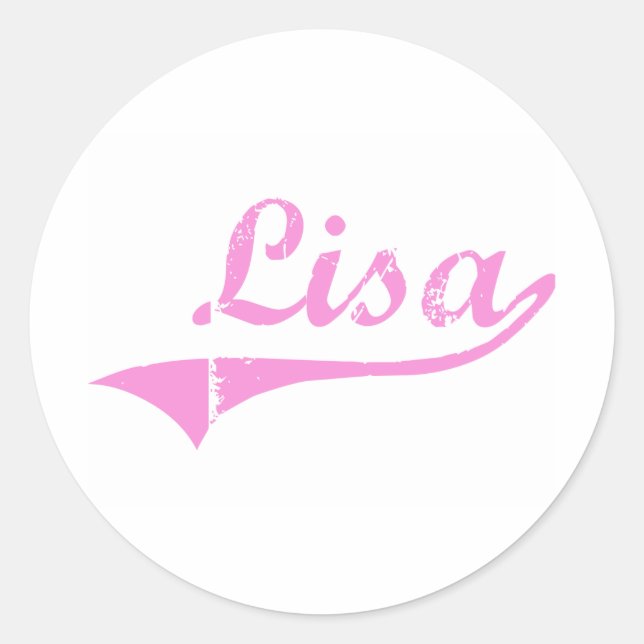 Lisa Classic Style Name Classic Round Sticker (Front)