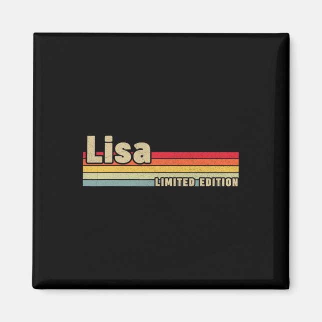 Lisa Gift Name Personalised Birthday Fun Christmas Magnet (Front)