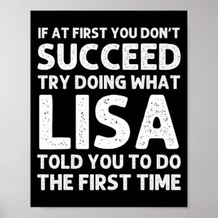 Lisa Name D Birthday Funny Christmas Jo Poster