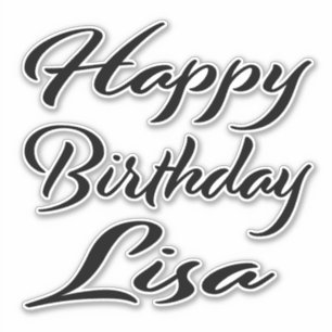 Lisa name first name black Sticker birthday