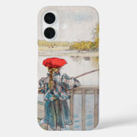 Lisbet Fishing by Carl Larsson, Vintage Fine Art