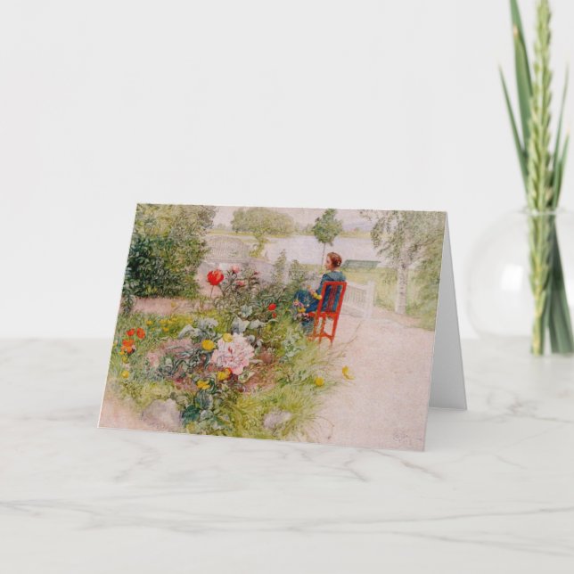Lisbeth  in the Flower Garden Card (Front)