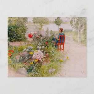 Lisbeth in the Flower Garden Postcard