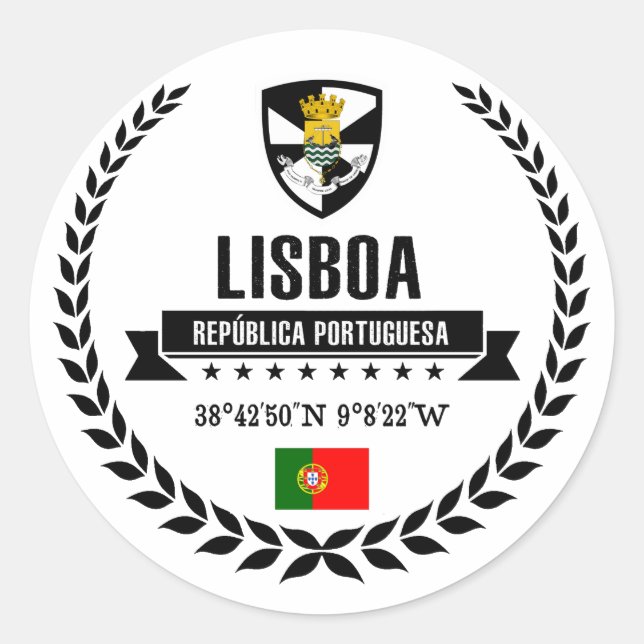 Lisboa Classic Round Sticker (Front)