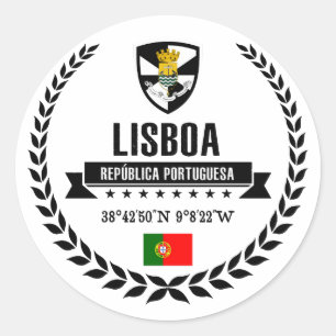 Lisboa Classic Round Sticker