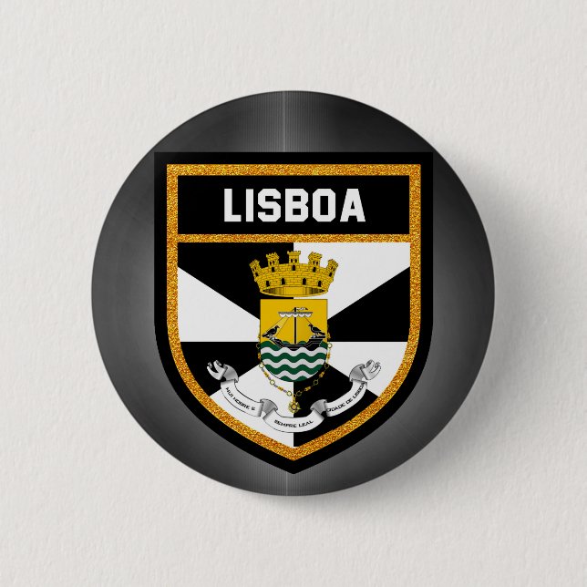 Lisboa  Flag 6 Cm Round Badge (Front)