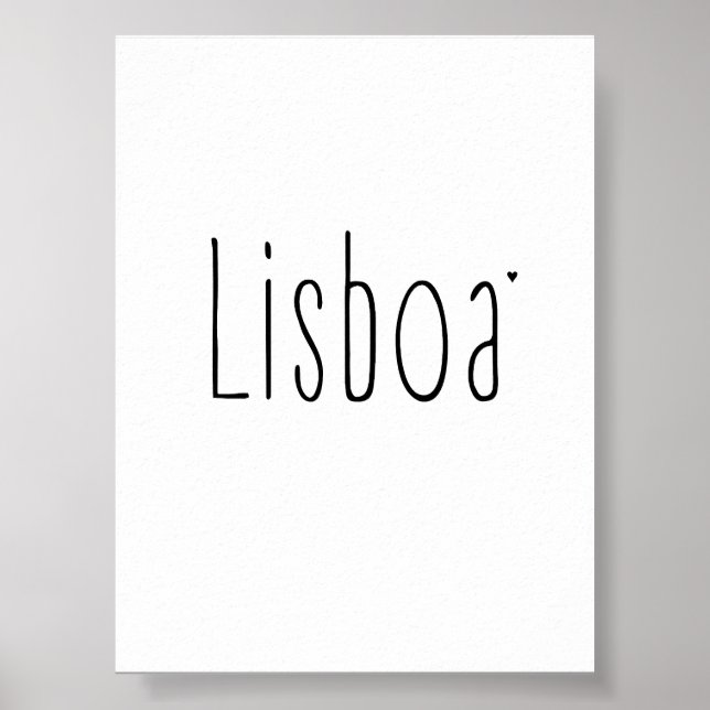 Lisboa - minimalistic typography poster (Front)