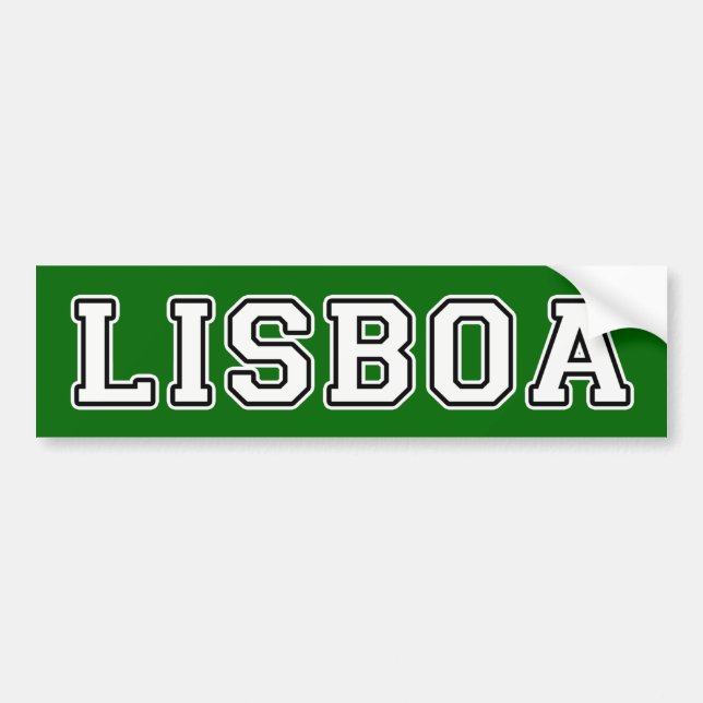 Lisboa Portugal Bumper Sticker (Front)
