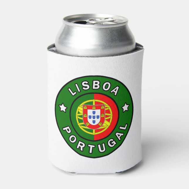 Lisboa Portugal Can Cooler (Can Front)