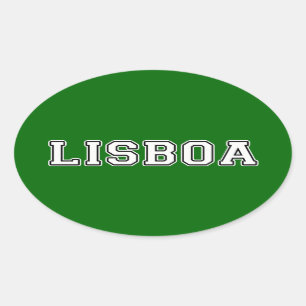 Lisboa Portugal Oval Sticker