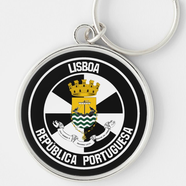 Lisboa Round Emblem Key Ring (Front)