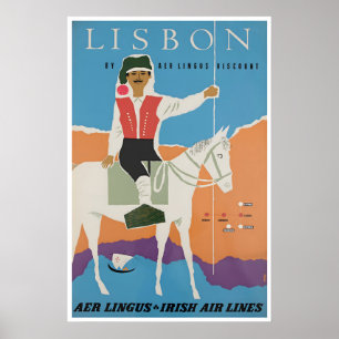 Lisbon Art Portugal Travel Poster Portuguese Print