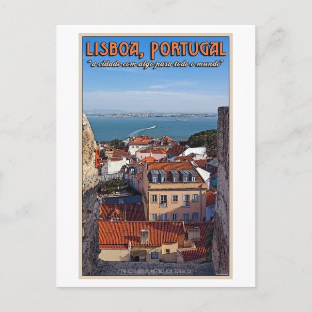 Lisbon - Boat on the Tejo Postcard (Front)