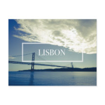 Lisbon bridge postcard