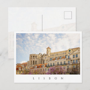 Lisbon - Carmo Convent and Modern Buildings Postcard