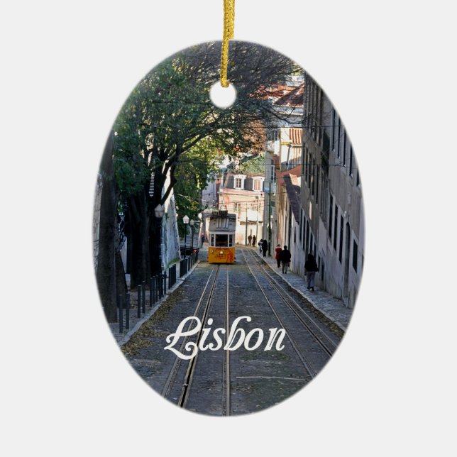 Lisbon Ceramic Tree Decoration (Front)