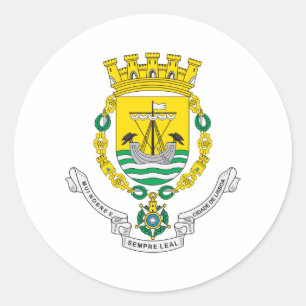 Lisbon Coat Of Arms Classic Round Sticker