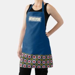 Lisbon colourful tiles or azulejos pattern apron