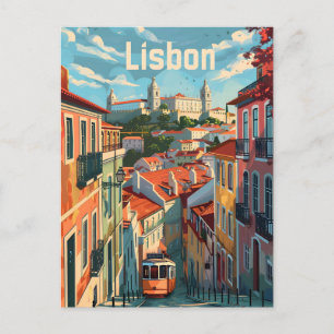 Lisbon Colours: Tram Tales in Charming Streets Postcard