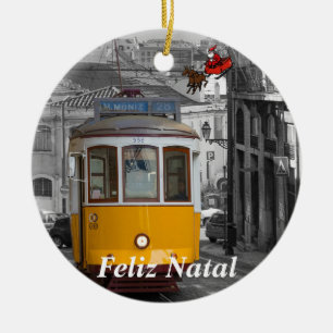 Lisbon Electric Tram Christmas Ornament