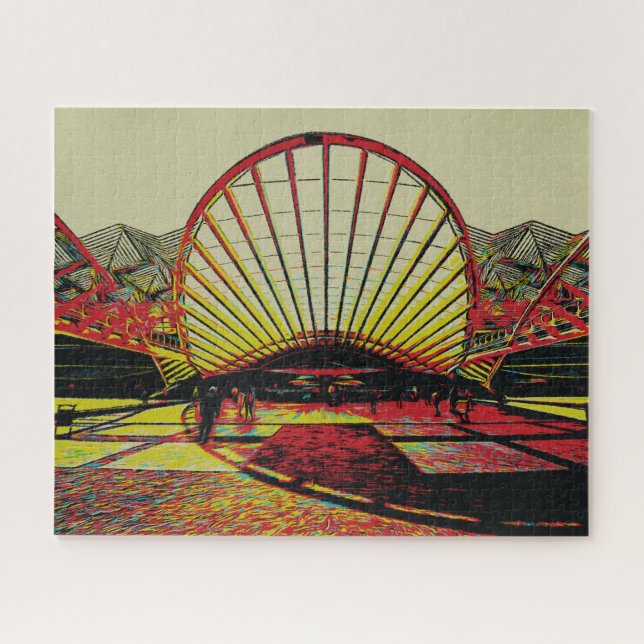 Lisbon gift Portugal, Nations park train station Jigsaw Puzzle (Horizontal)