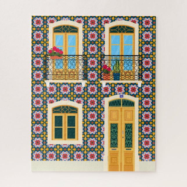 Lisbon house with tiles jigsaw puzzle (Vertical)