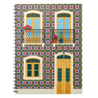 Lisbon house with tiles notebook