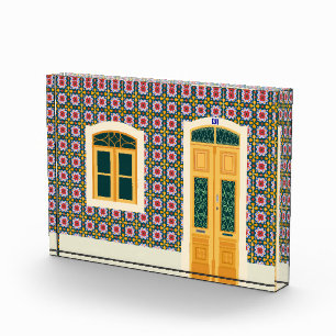 Lisbon house with tiles photo block