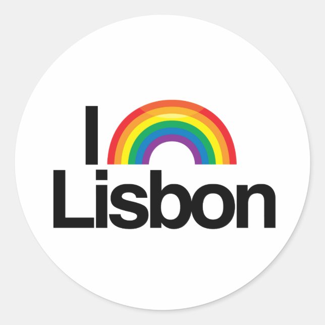 LISBON - I LOVE PRIDE -.png Classic Round Sticker (Front)