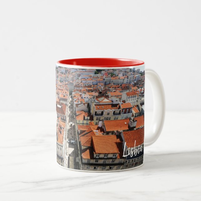 Lisbon- Lisboa- The Real Portugal Two-Tone Coffee Mug (Front Right)