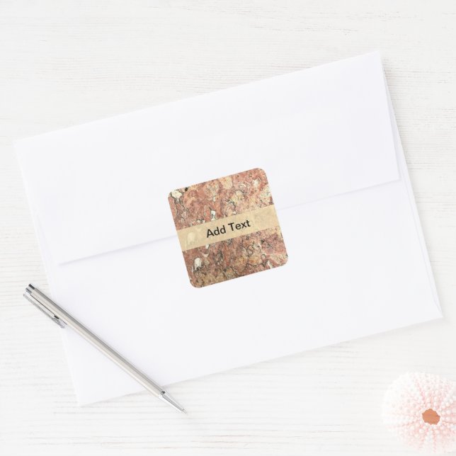 Lisbon Marble Square Sticker (Envelope)