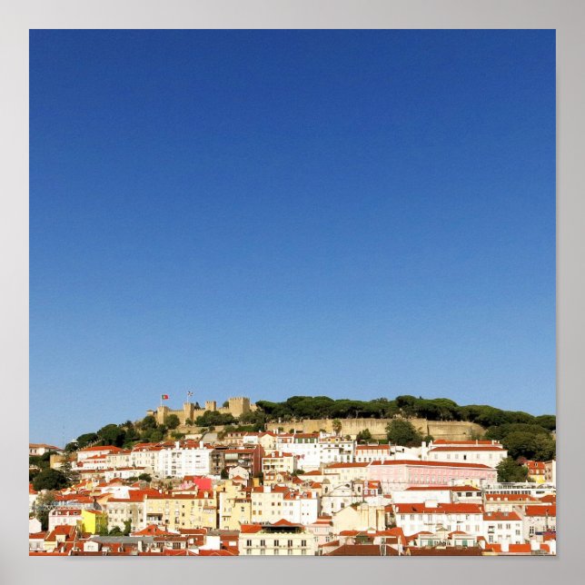 Lisbon Miradouro Castle View Architecture Photo Poster (Front)