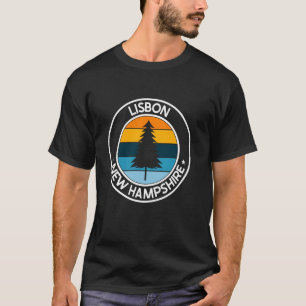 Lisbon New Hampshire NH USA City Pride Retro Sunse T-Shirt