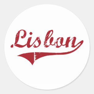 Lisbon Ohio Classic Design Round Sticker