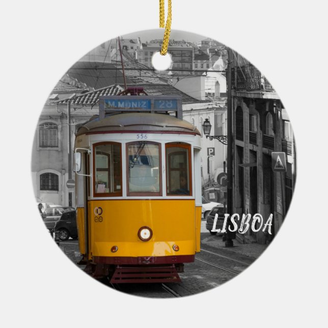 Lisbon Picturesque Christmas Ornament (Front)