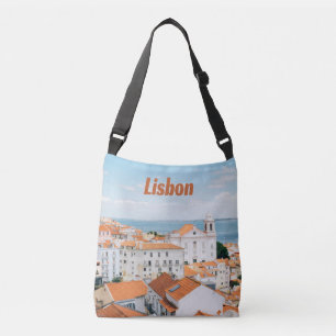 Lisbon Portugal Atlantic beaches Red Roofs Crossbody Bag