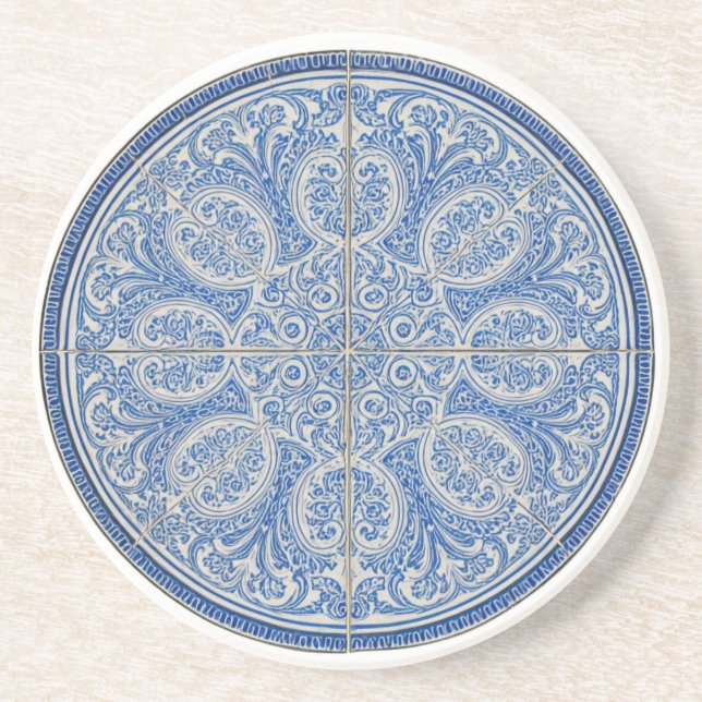 Lisbon Portugal Azulejos Tile Design Coaster (Front)
