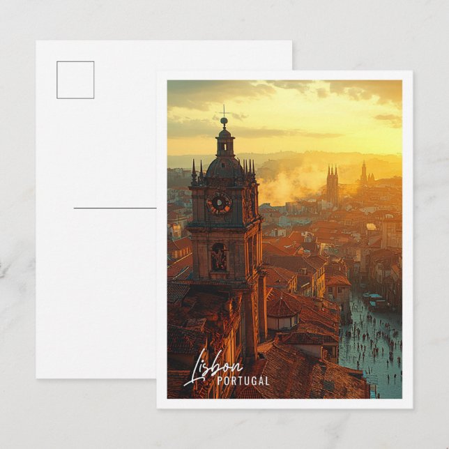 Lisbon Portugal Beautiful City Postcard (Front/Back)